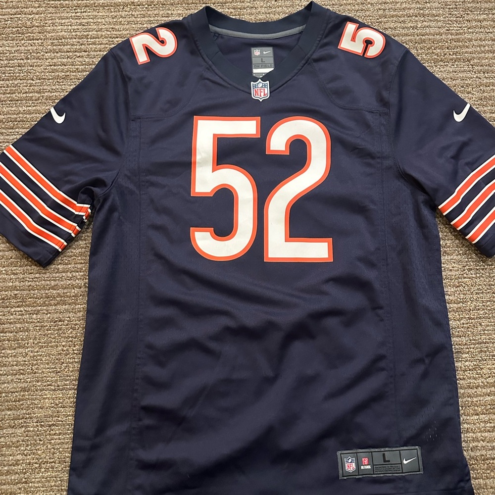 NFL Navy and Orange Men's Jersey